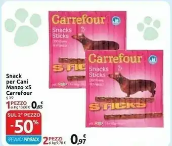 Carrefour Carrefour Snack Per Cani Manzo offerta