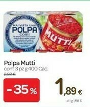Carrefour Mutti Polpa offerta