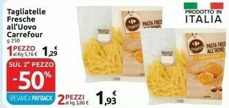 Carrefour Express Carrefour Tagliatelle Fresche All'uovo offerta
