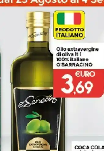 Colonial Sud O'sarracino Olio Extravergine Di Oliva 100% Italiano offerta