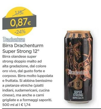 DPiù Drachenturm Birra Super Strong 12 500 Ml offerta
