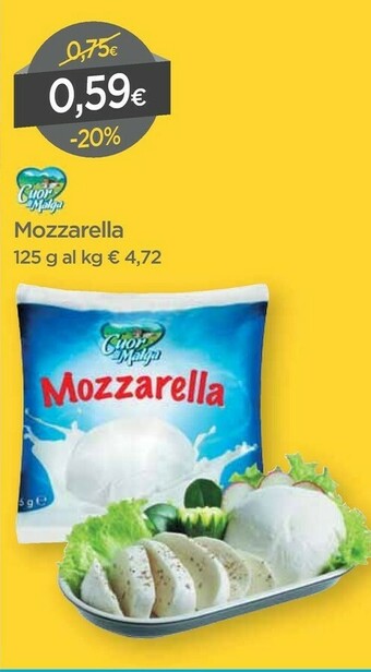 DPiù Cuor Di Malga - Mozzarella 125 G(ml) offerta
