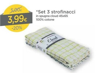 DPiù Set 3 Strofinacci offerta