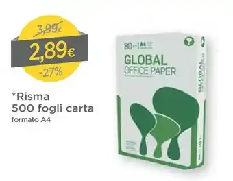 DPiù Global Office Paper Risma 500 Fogli Carta offerta