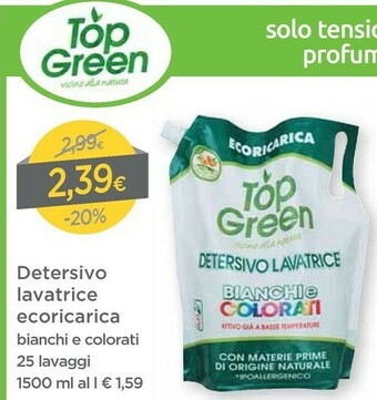 DPiù Top Green Detersivo Lavatrice Ecoricarica offerta