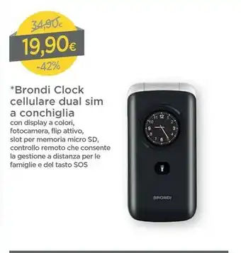 DPiù Brondi Clock Cellulare Dual Sim offerta