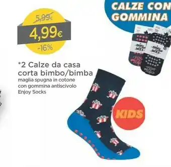 DPiù Dpiù 2 Calze Da Casa Corta Bimbo / Bimba offerta