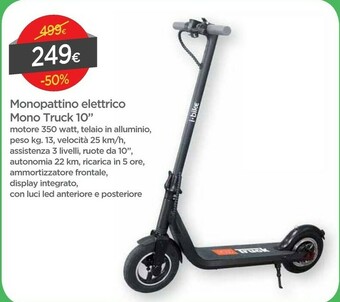 DPiù Dpiù Monopattino Elettrico Mono Truck 10 offerta