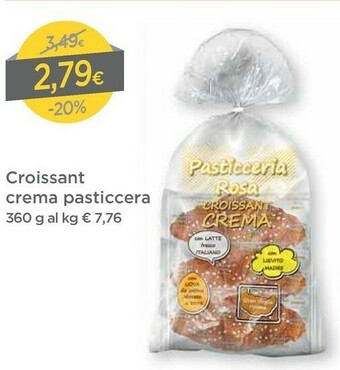 DPiù Pasticceria Rosa Croissant Crema Pasticceria 360 G offerta