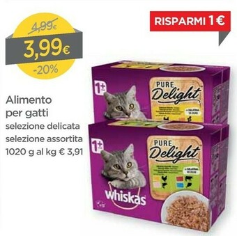 DPiù Whiskas Alimento Per Gatti offerta