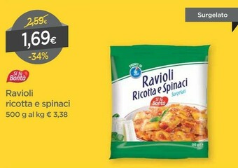 DPiù Si fa bontà Ravioli Ricotta E Spinaci 500 G offerta