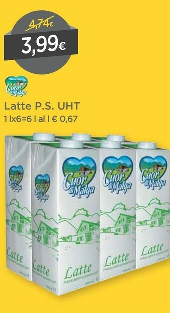 DPiù Cuor di malga Latte Parzialmente Scremato UHT offerta