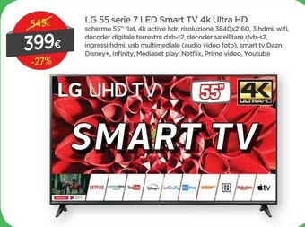 DPiù LG 55 Serie 7 LED Smart TV 4k Ultra HD offerta