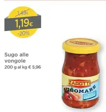 DPiù Zarotti Sugo Alle Vongole offerta