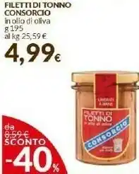 Doro Supermercati Consorcio Filetti Di Tonno In Olio Di Oliva offerta
