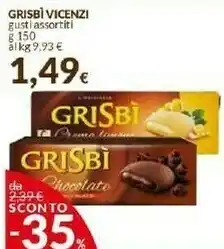 Doro Supermercati Matilde Vicenzi Grisbì Cioccolato 150 G(ml) offerta