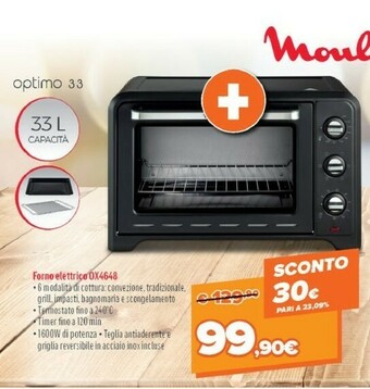 Expert Moulinex Forno Elettrice DX4648 offerta
