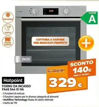 Expert Hotpoint FA4S 544 IX HA Forno Elettrico 71 L Acciaio Inossidabile A offerta