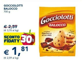Esselunga Balocco Biscotti offerta