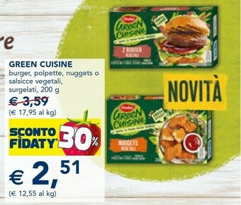 Esselunga Findus Findus - Green Cusine 2 Burger Vegetali 200 g(ml) offerta