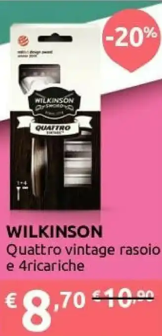 Ipersoap Wilkinson sword Quattro Vintage Rasoio E 4 Ricariche offerta
