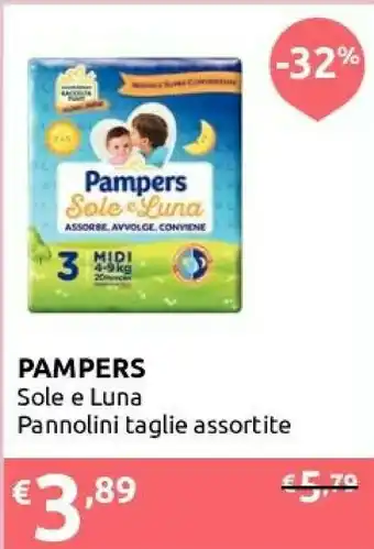 Ipersoap Pampers Sole E Luna Pannolini Taglie offerta