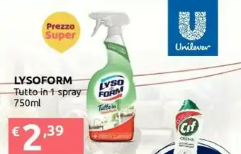Ipersoap Lysoform Tutto In 1 Spray offerta
