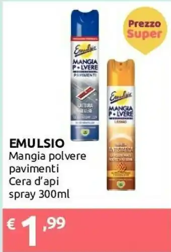 Ipersoap Emulsio Mangia Polvere Pavimenti Cera D'Api Spray offerta