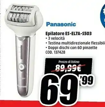 MediaWorld Panasonic Epilatore ES-EL7A-S503 offerta
