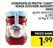 Pam Hero composta di frutta light senza zuccheri aggiunti offerta