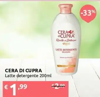 Ipersoap Cera Di Cupra Latte Detergente offerta