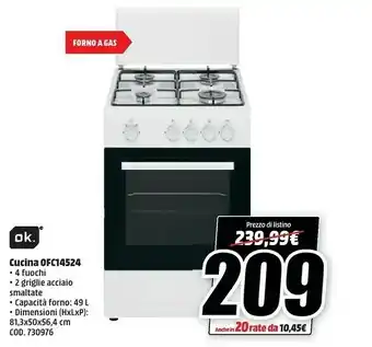 MediaWorld Ok 0FC14524 Cucina offerta