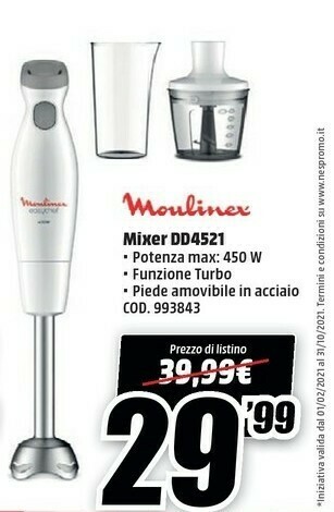 MediaWorld Moulinex Mixer Dd4521 offerta