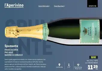 Metro Franciacorta pas dosé barone di erbusco offerta