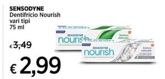 Crai SENSODYNE Dentifricio Nourish vari tipi 75 ml offerta
