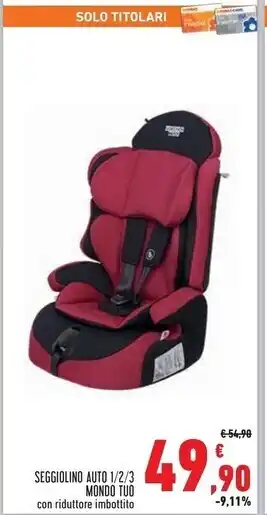 Conad Superstore Mondo tuo seggiolino auto 1/2/3 offerta