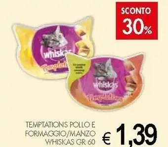 PrestoFresco Whiskas Temptations Pollo E Formaggio offerta