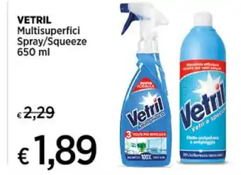 Crai VETRIL Multisuperfici Spray/Squeeze 650 ml offerta