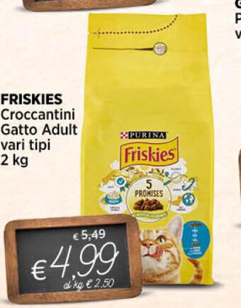Crai FRISKIES Croccantini Gatto Adult vari tipi 2 kg offerta