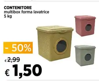 Crai CONTENITORE multibox forma lavatrice 5 kg offerta