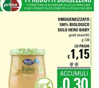 Basko Hero Baby Omogeneizzato 100% Biologico Solo 120 G offerta