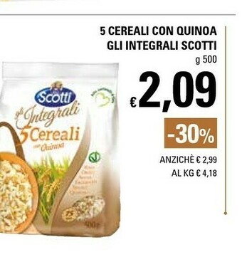 Basko Scotti Gli Integrali 5 Cereali Con Quinoa 500 G(ml) offerta