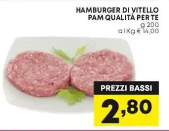 HAMBURGER DI VITELLO PAM QUALITÀ PER TE 200 g