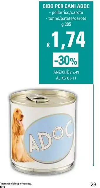 Basko Adoc Cibo Per Cani Pollo / Riso / Carote offerta