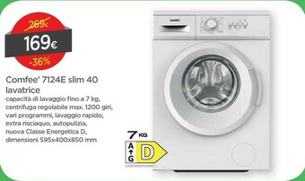 DPiù Comfeè 7124E Slim 40 Lavatrice offerta