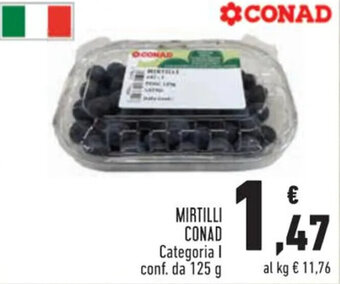Conad MIRTILLI CONAD Categoria I conf. da 125 g offerta