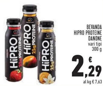 Conad BEVANDA HIPRO PROTEINE DANONE vari tipi 300 g offerta