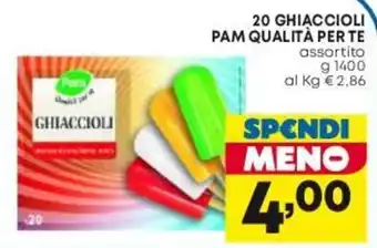 20 GHIACCIOLI PAM QUALITÀ PER TE assortito g 1400