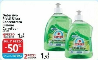 Carrefour Carrefour Detersivo Piatti Ultra Concentrato Limone offerta