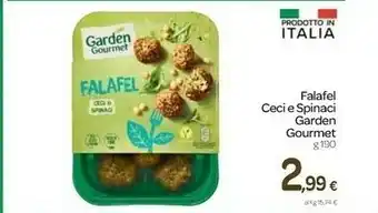 Carrefour Garden gourmet Falafel Con Ceci E Spinaci 190 G(ml) offerta